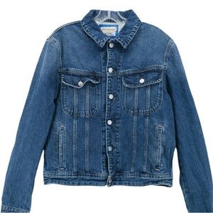 Acne Studios BLA KONST Tent Mid Blue Denim Trucker Jacket Size 48 MEDIUM